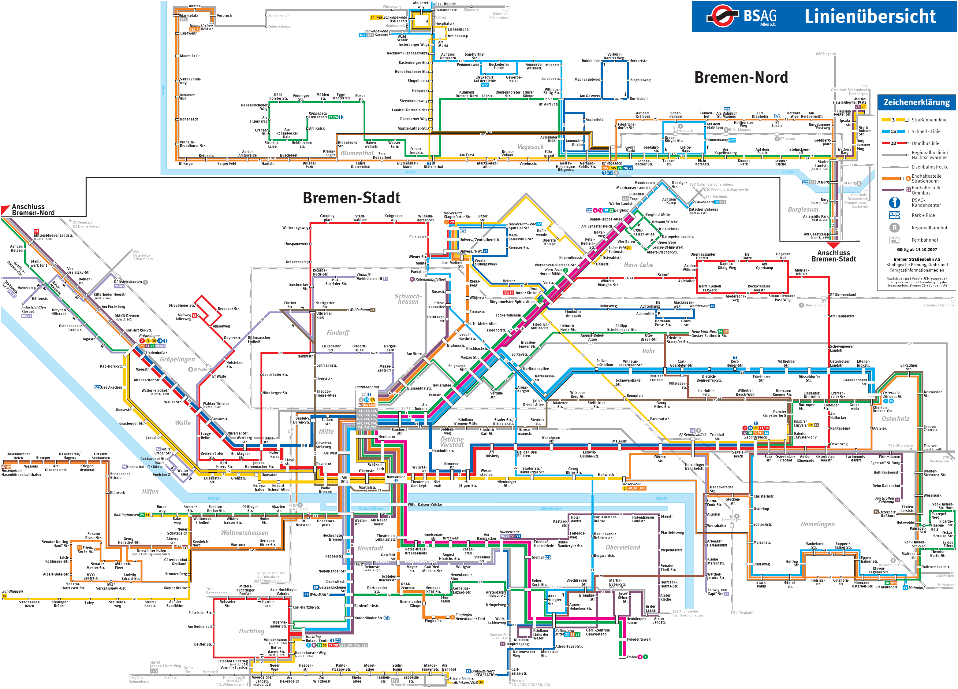 Metro map of Bremen