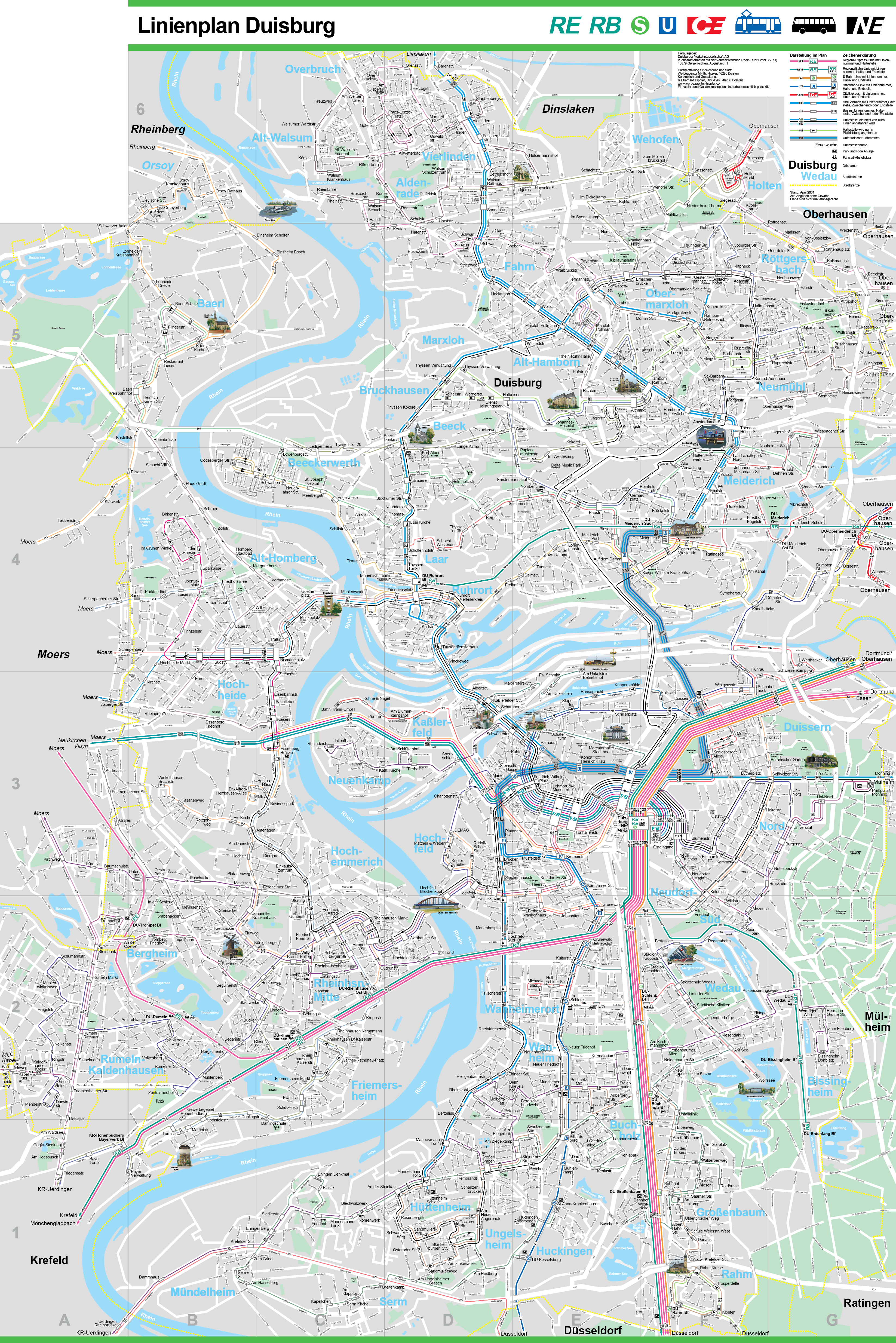 Metro map of Duisburg