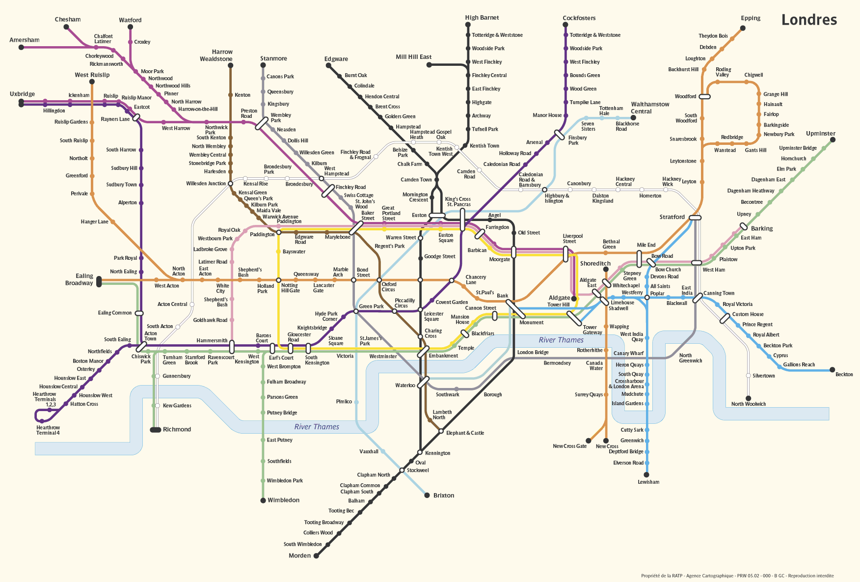 Metro map of London