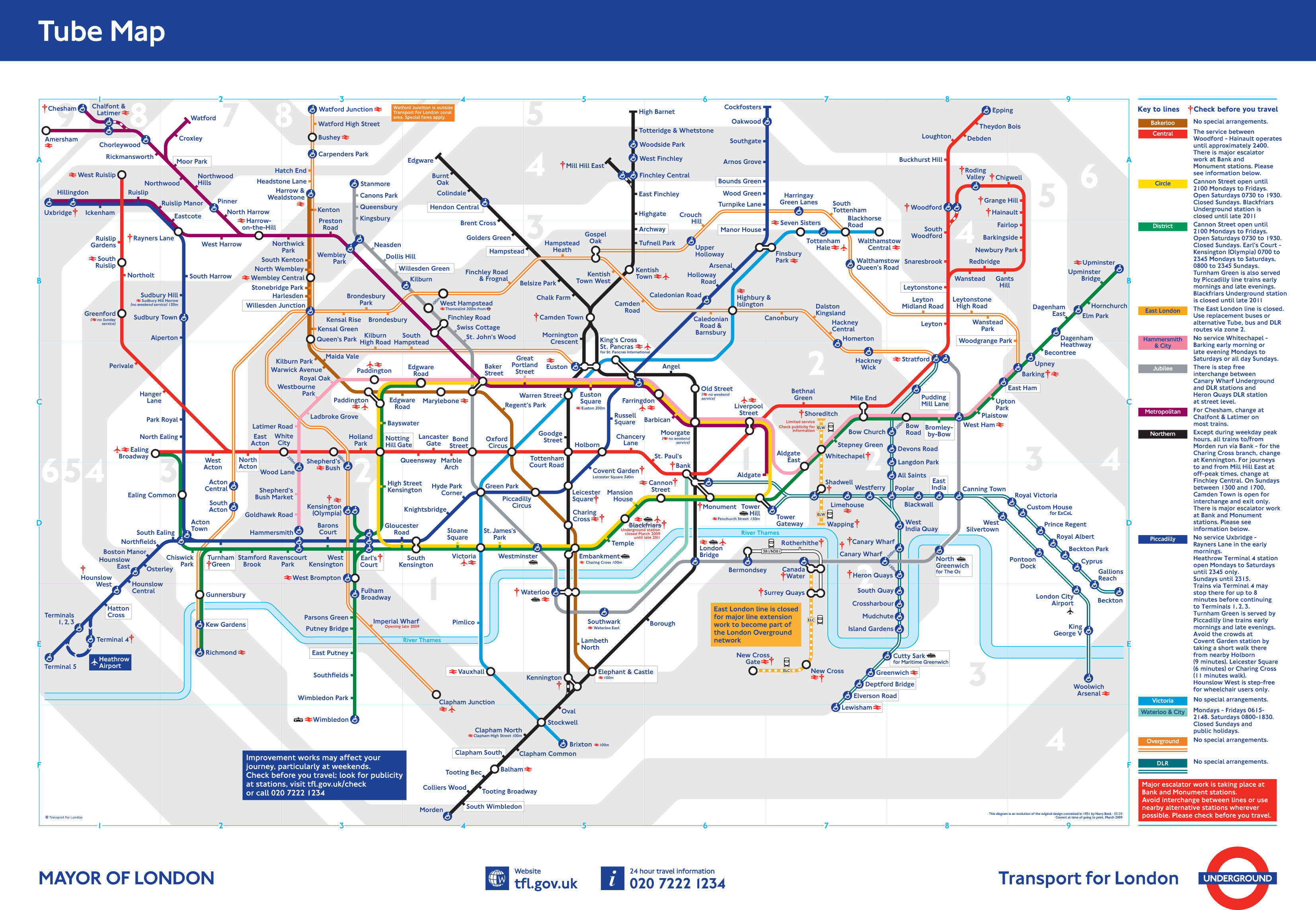 Metro map of London