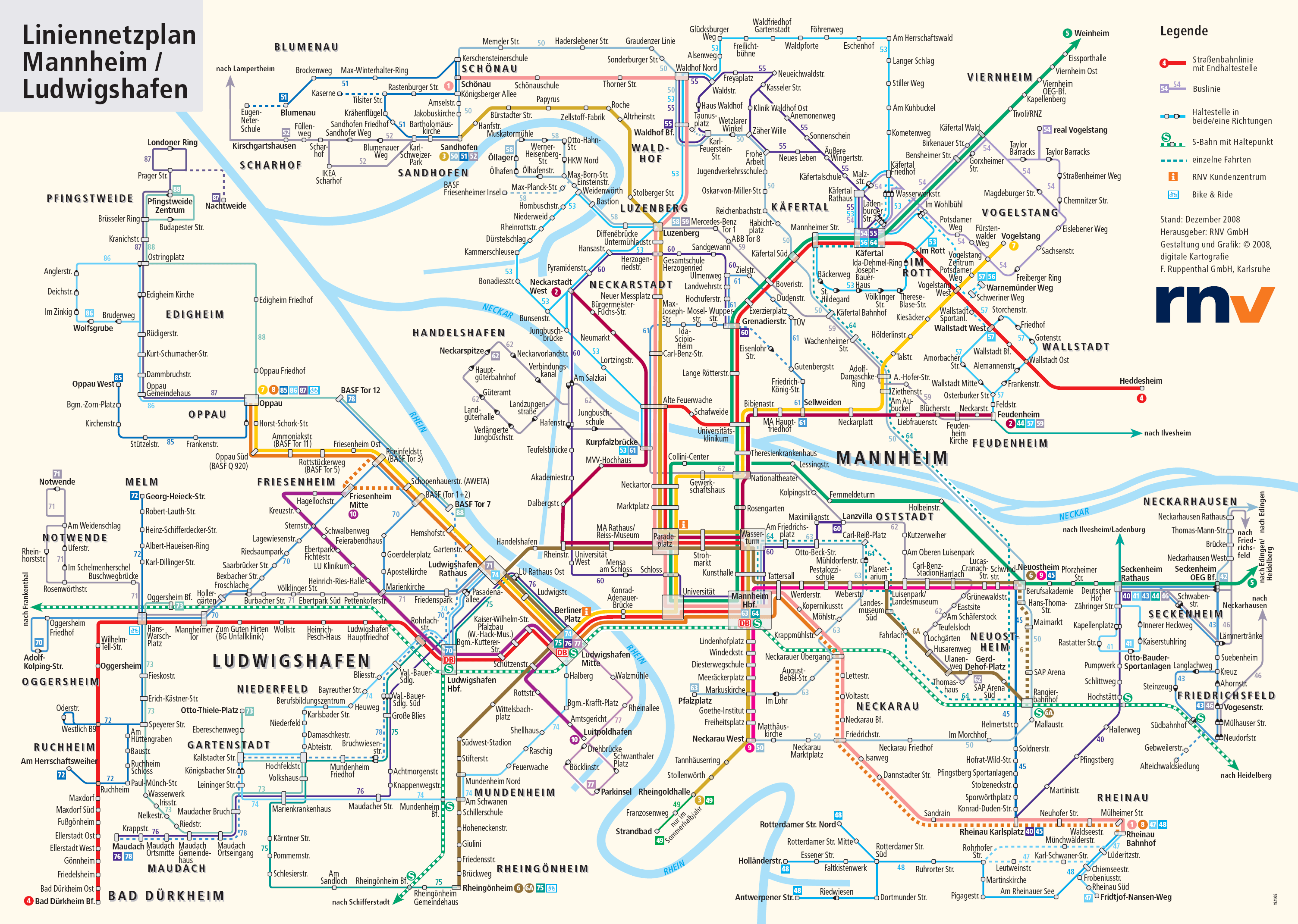 Metro map of Ludwigshafen