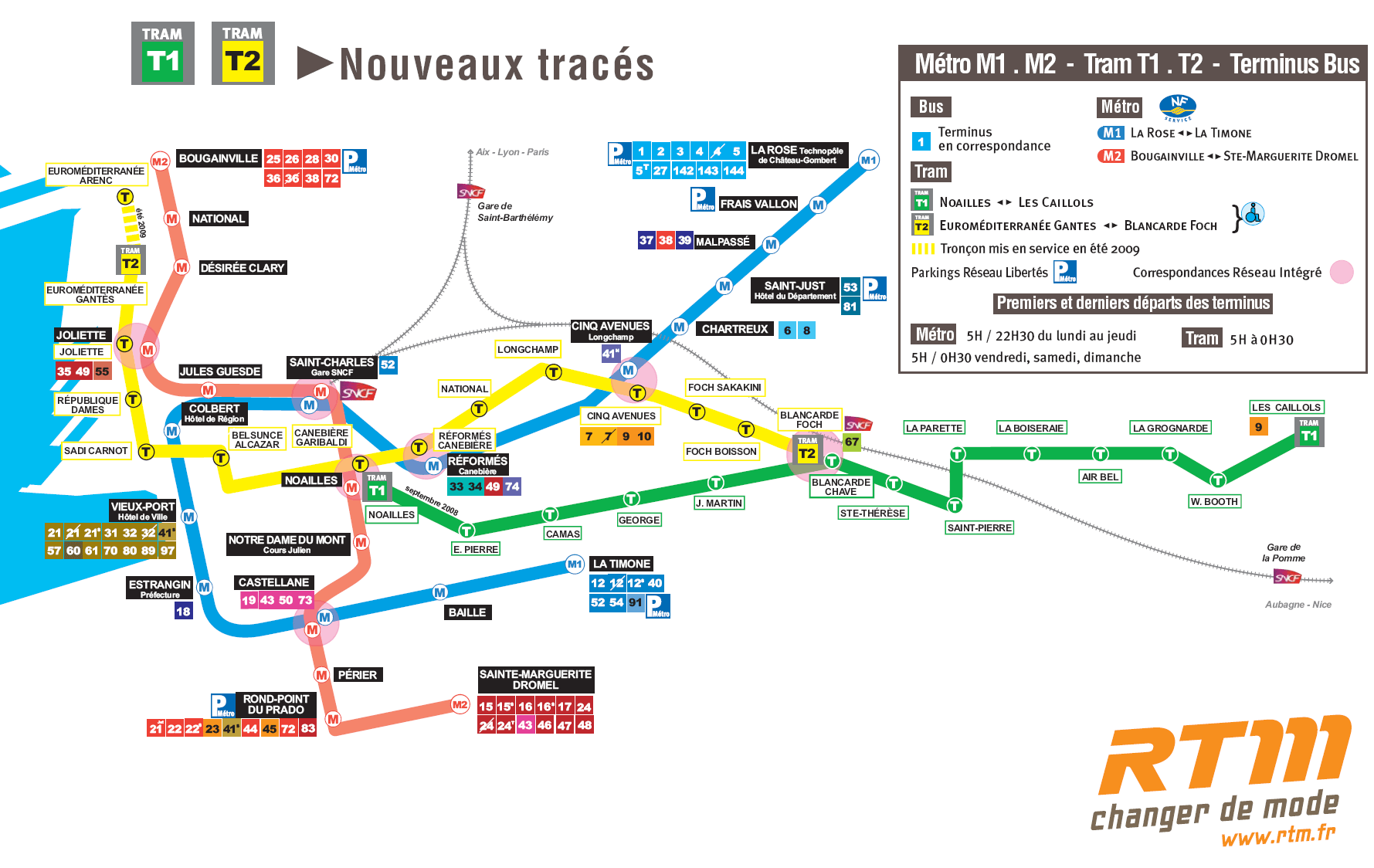 Metro map of Marseille