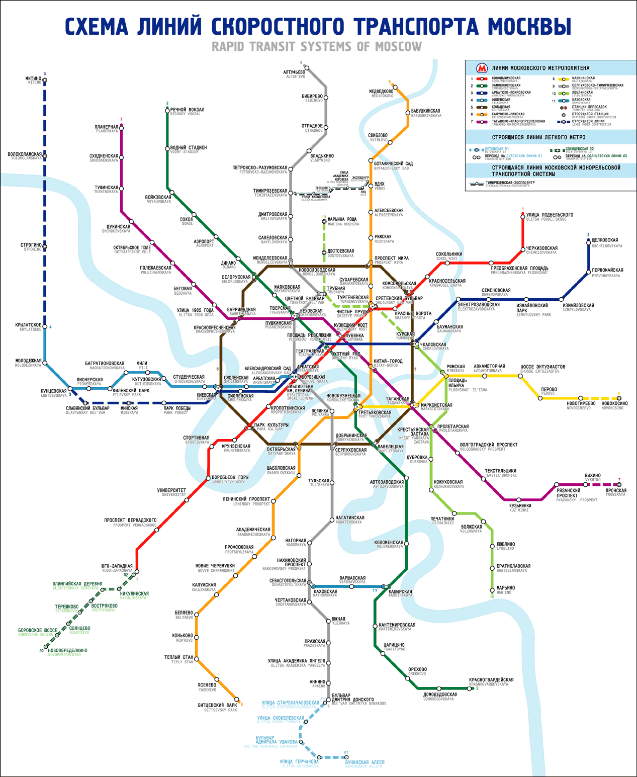 Metro map of Moscow