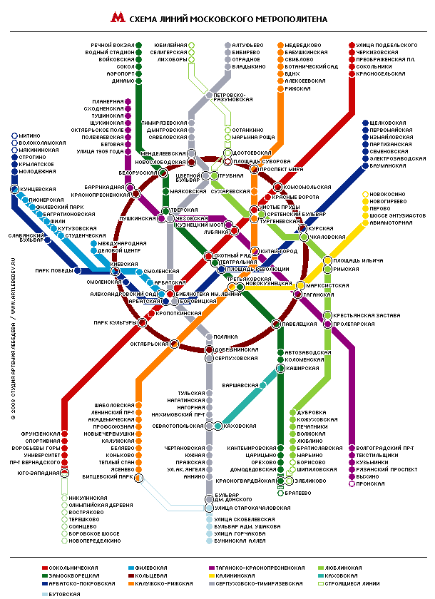 Metro map of Moscow