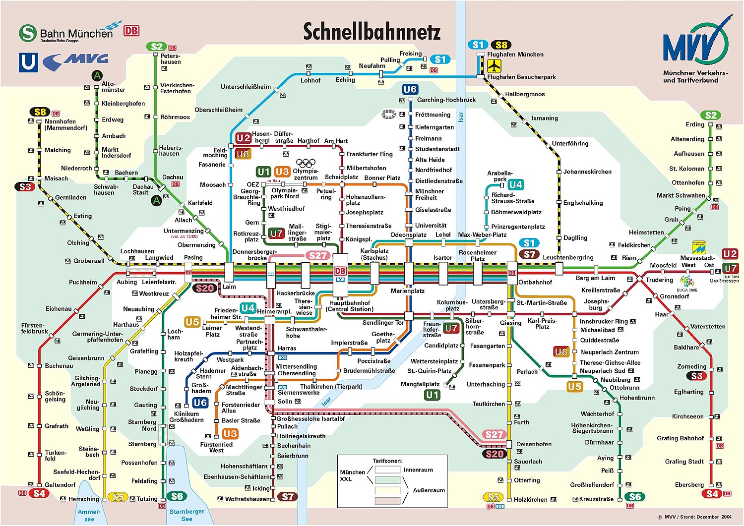 Metro map of Munich