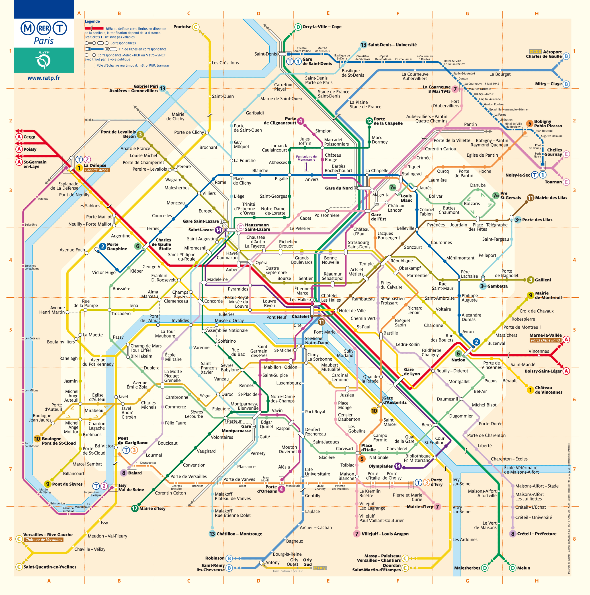 Metro map of Paris