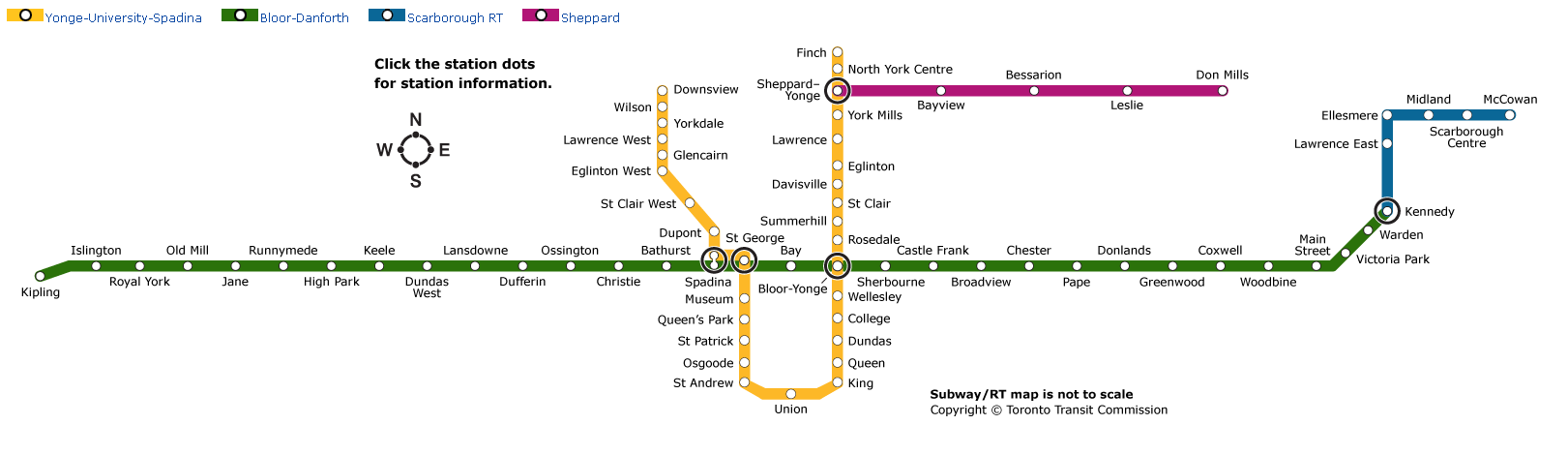 Metro map of Toronto