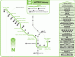 Metro map of Baltimore