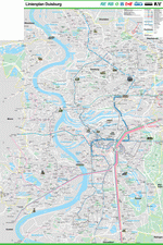 Metro map of Duisburg