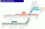 Metro map of Fukuoka