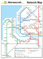 Metro map of Liverpool
