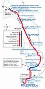 Metro map of Minneapolis