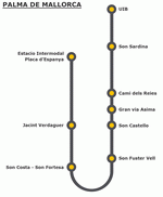 Metro map of Palma de Mallorca