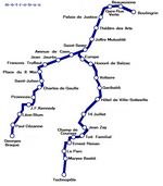Metro map of Rouen