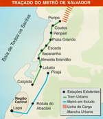 Metro map of Salvador