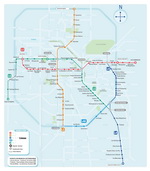 Metro map of Santiago