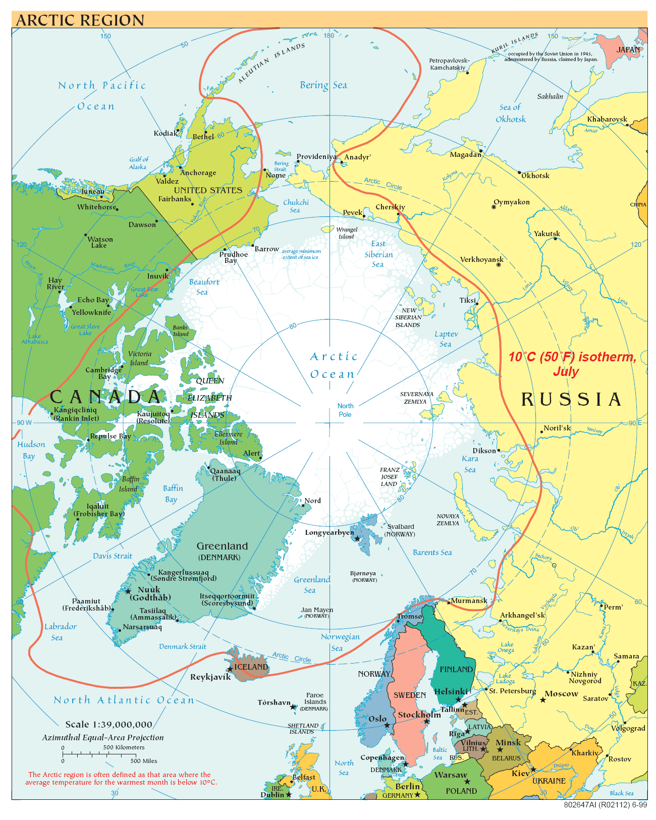 Political map of the Arctic