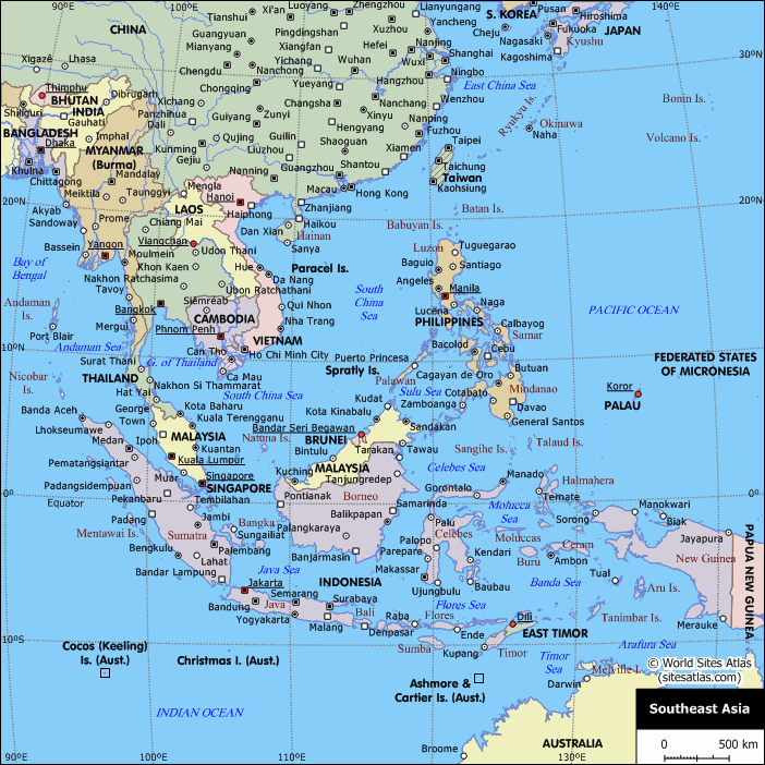 map of south-east asia