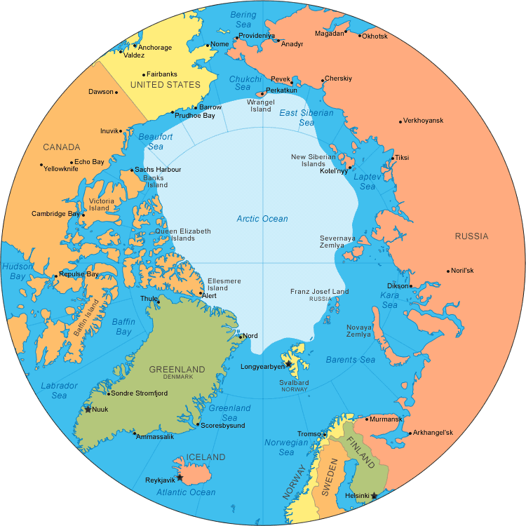 Map of Arctic