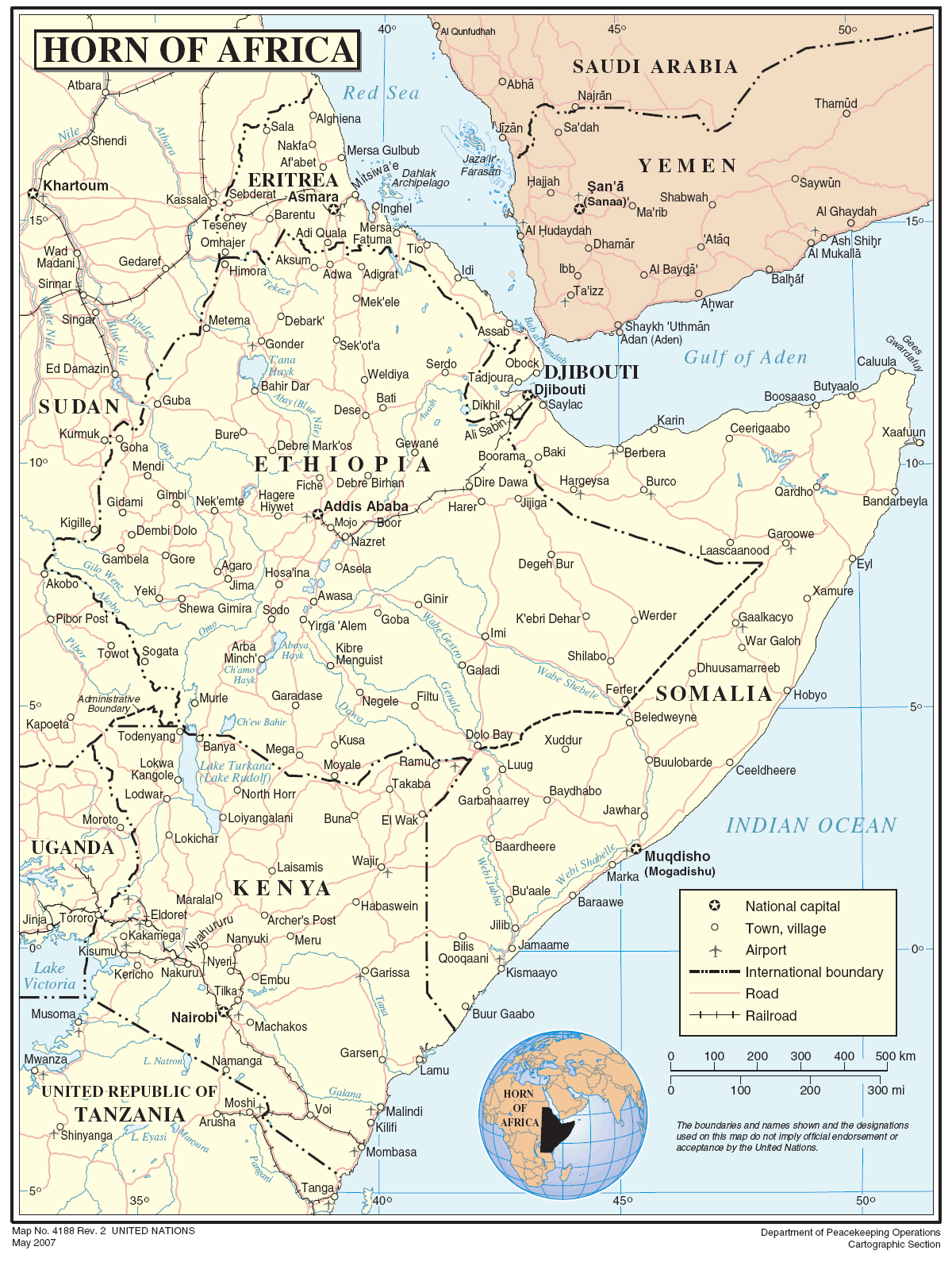 Map of Eastern Africa