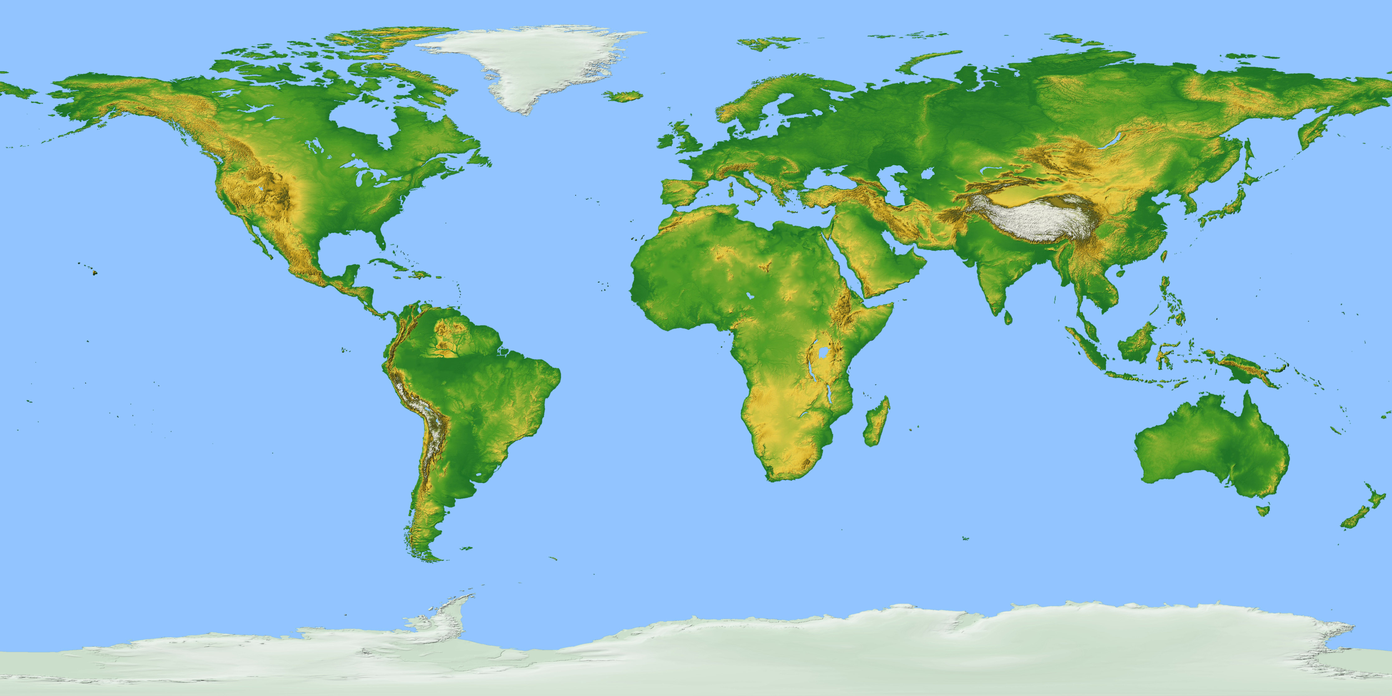 Relief Map Of The World Physical Maps Of The World —