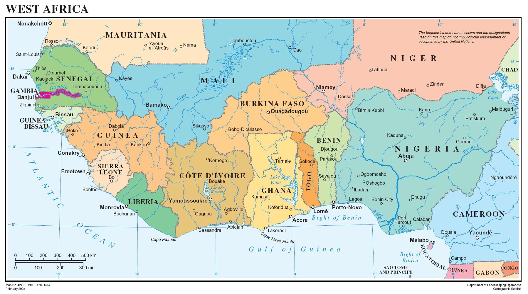 Map of Western Africa