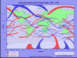 Total and annular solar eclipse paths: 20812100