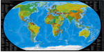 Map of internet top-level domain country codes