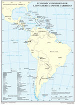 Map of states in Latin America