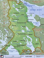 Map of Republic of Karelia