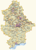 Map of Donetsk Oblast