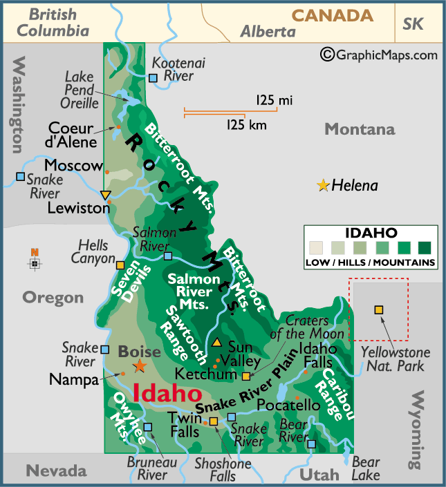 Map of Idaho