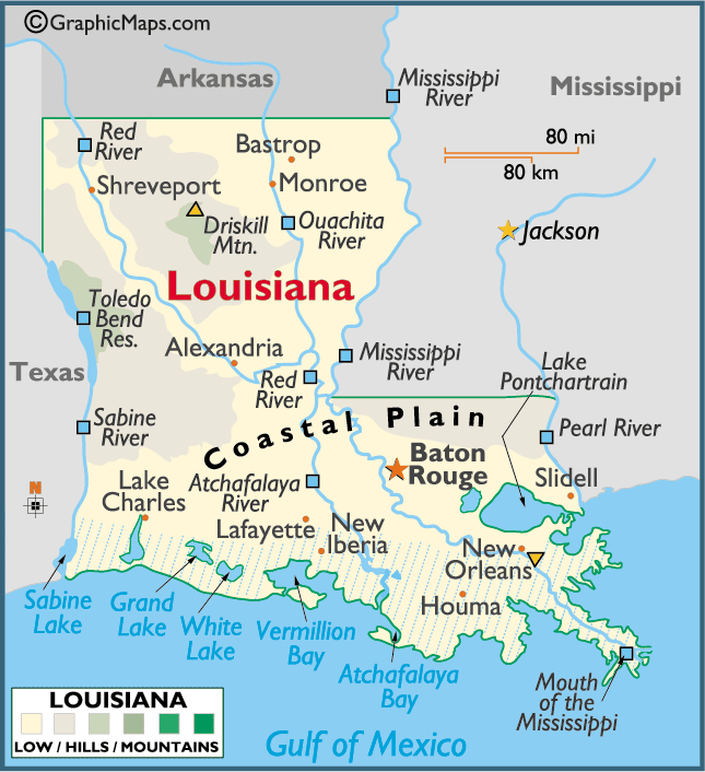 Map of Louisiana