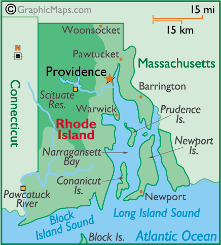 Map of Rhode Island