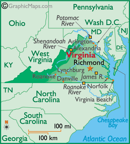 Map of Virginia