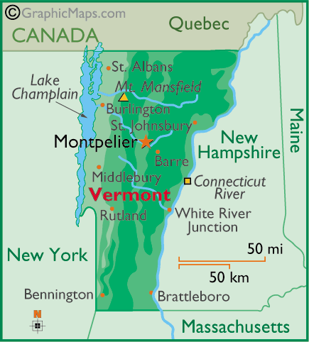 Map of Vermont