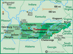 Map of Tennessee