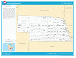 Map of counties of Nebraska