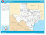 Map of counties of Texas