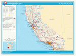 Map of roads of California