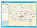 Map of roads of Iowa