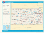 Map of roads of Kansas