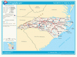 Map of roads of North Carolina