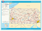 Map of roads of Pennsylvania