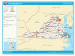 Map of roads of Virginia