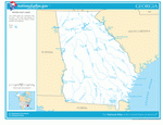 Map of rivers and lakes of Georgia