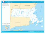 Map of rivers and lakes of Massachusetts