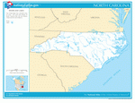 Map of rivers and lakes of North Carolina