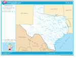 Map of rivers and lakes of Texas