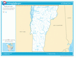 Map of rivers and lakes of Vermont